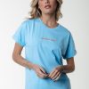 Colourful Rebel T-Shirts | Uni Logo Boxy Tee|Light Blue