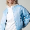 Colourful Rebel Jassen En Blazers | Vita Satin Bomber Jacket|Soft Blue