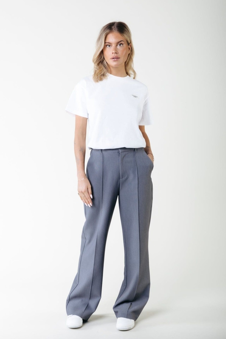 Colourful Rebel Broeken | Rus Straight Pants|Grey