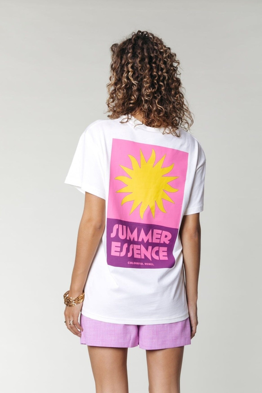 Colourful Rebel T-Shirts | Summer Essence Tee|Standard White