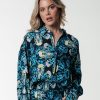 Colourful Rebel Blouses | Talia Flower Blouse|Light Blue