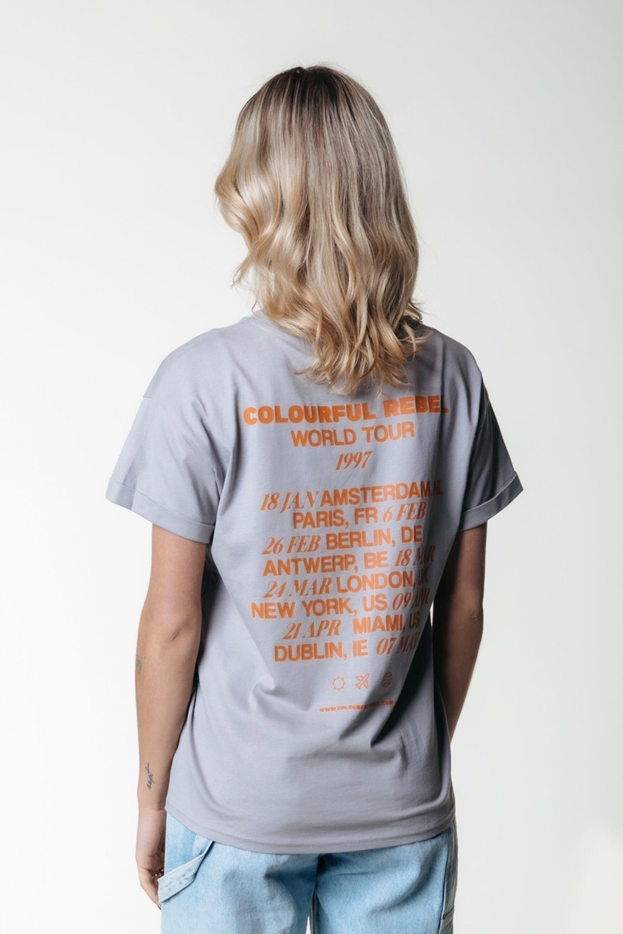 Colourful Rebel T-Shirts | Travel Tee|Light Grey