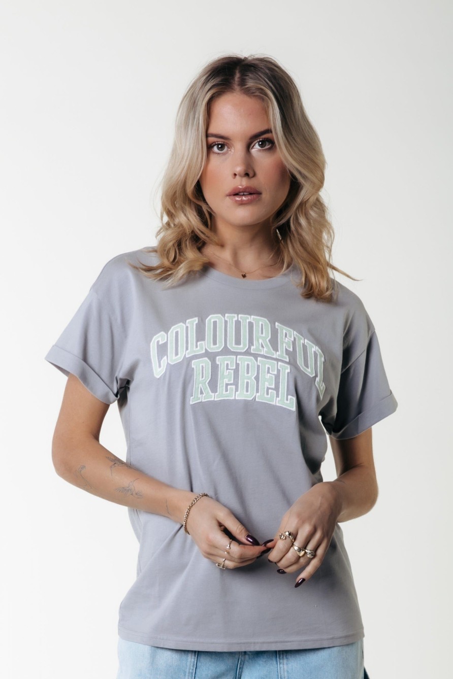 Colourful Rebel T-Shirts | Colourful Rebel Logo Tee|Light Grey