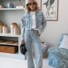 Colourful Rebel Jassen En Blazers | Ornel Cropped Denim Jacket|Light Blue Denim