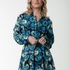 Colourful Rebel Jurken | Sacha Flower Shirt Dress|Light Blue