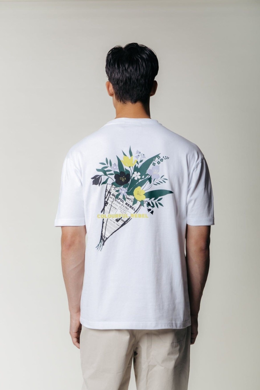 Colourful Rebel T-Shirts | Flower Bouquet Tee|White