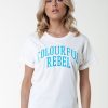 Colourful Rebel T-Shirts | Cr Patch Boxy Tee|Off White