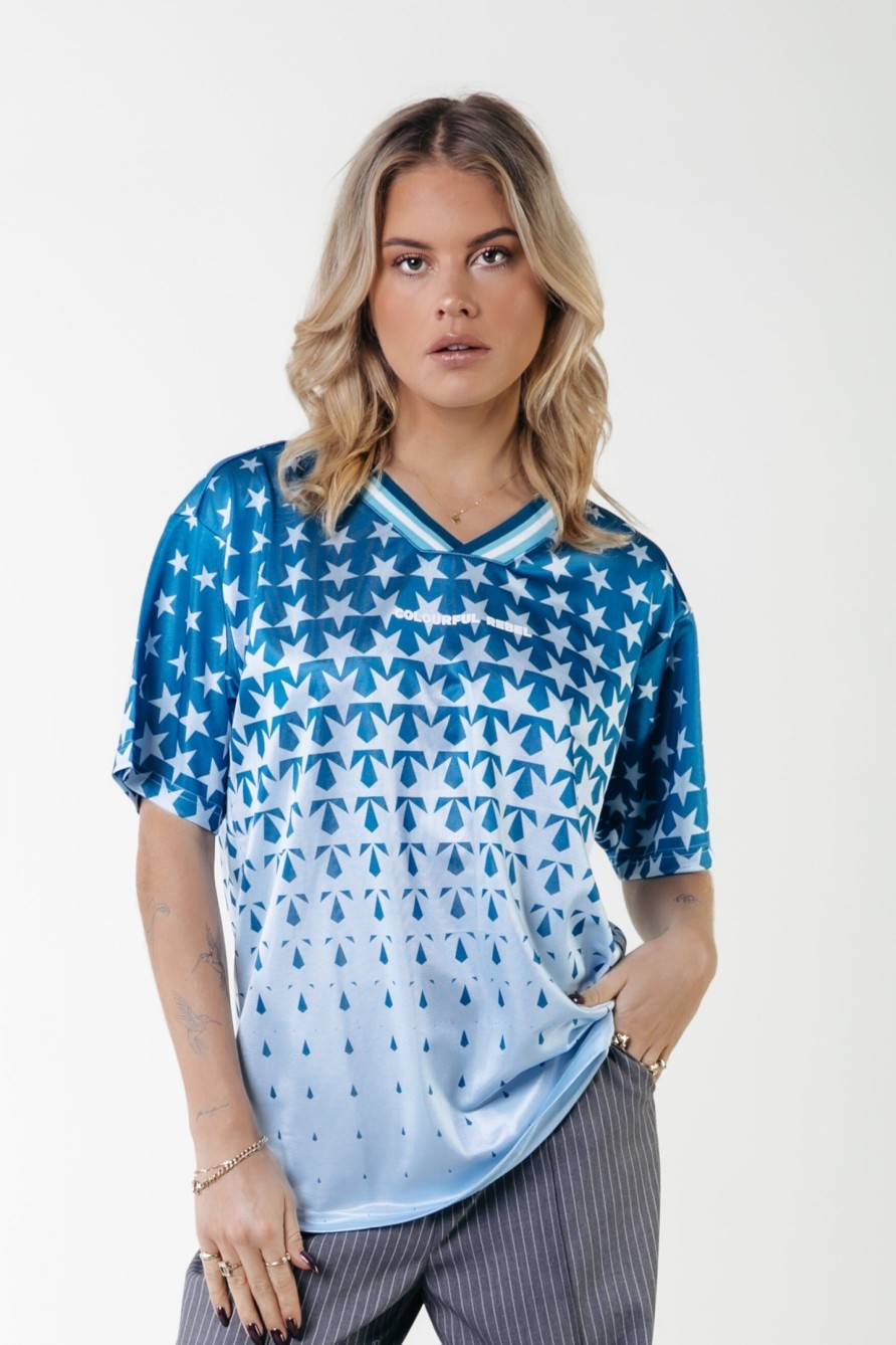 Colourful Rebel T-Shirts | Tayla Star Football T-Shirt|Dark Petrol