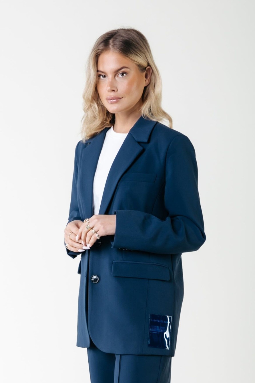 Colourful Rebel Jassen En Blazers | Gemma Single Breasted Blazer|Dark Navy