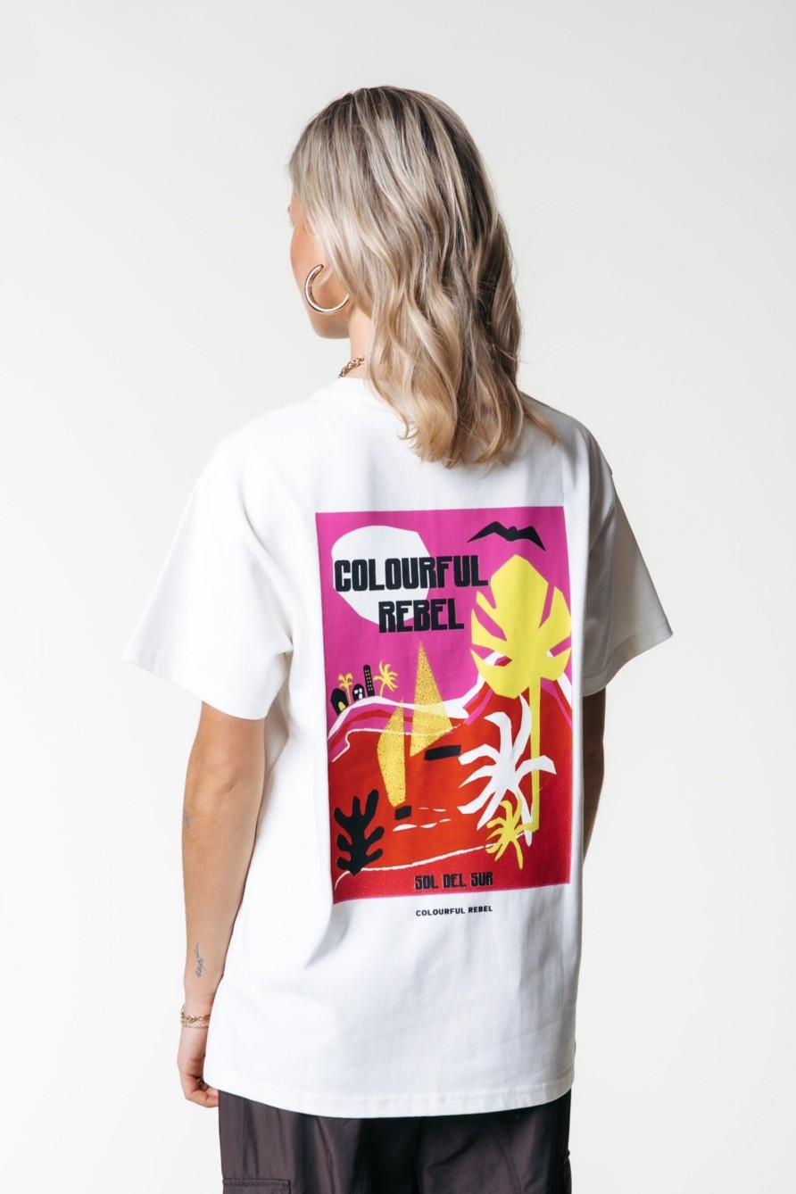 Colourful Rebel T-Shirts | Sol Del Sur Tee|Off White