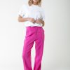 Colourful Rebel Broeken | Rus Uni Straight Pants|Fuchsia