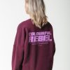 Colourful Rebel Truien | Cr Bold Logo Sweat|Warm Bordeaux