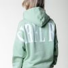 Colourful Rebel Hoodies | Cr Back Logo Hoodie|Soft Green