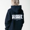 Colourful Rebel Hoodies | Cr Bold Logo Hoodie|Black