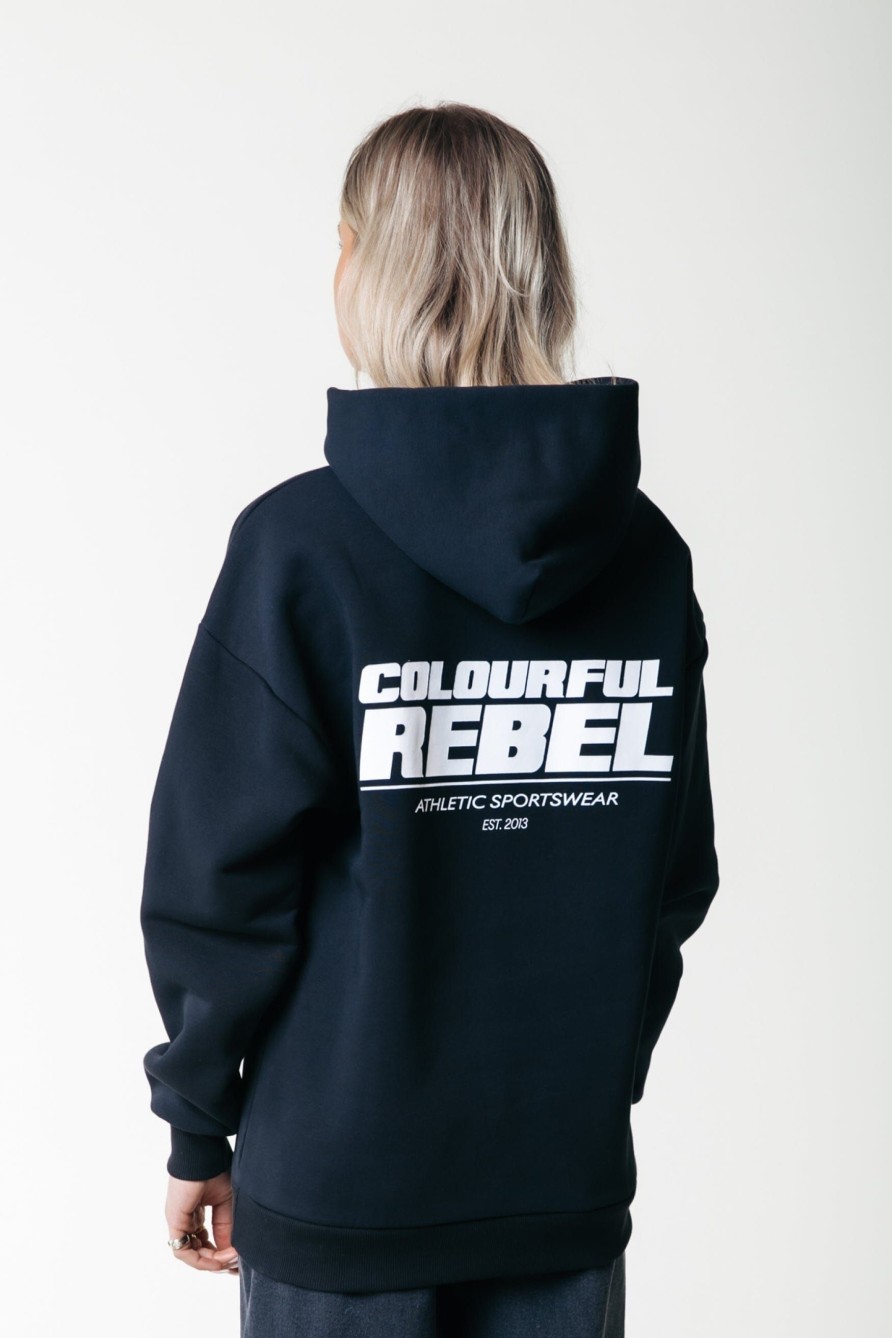 Colourful Rebel Hoodies | Cr Bold Logo Hoodie|Black