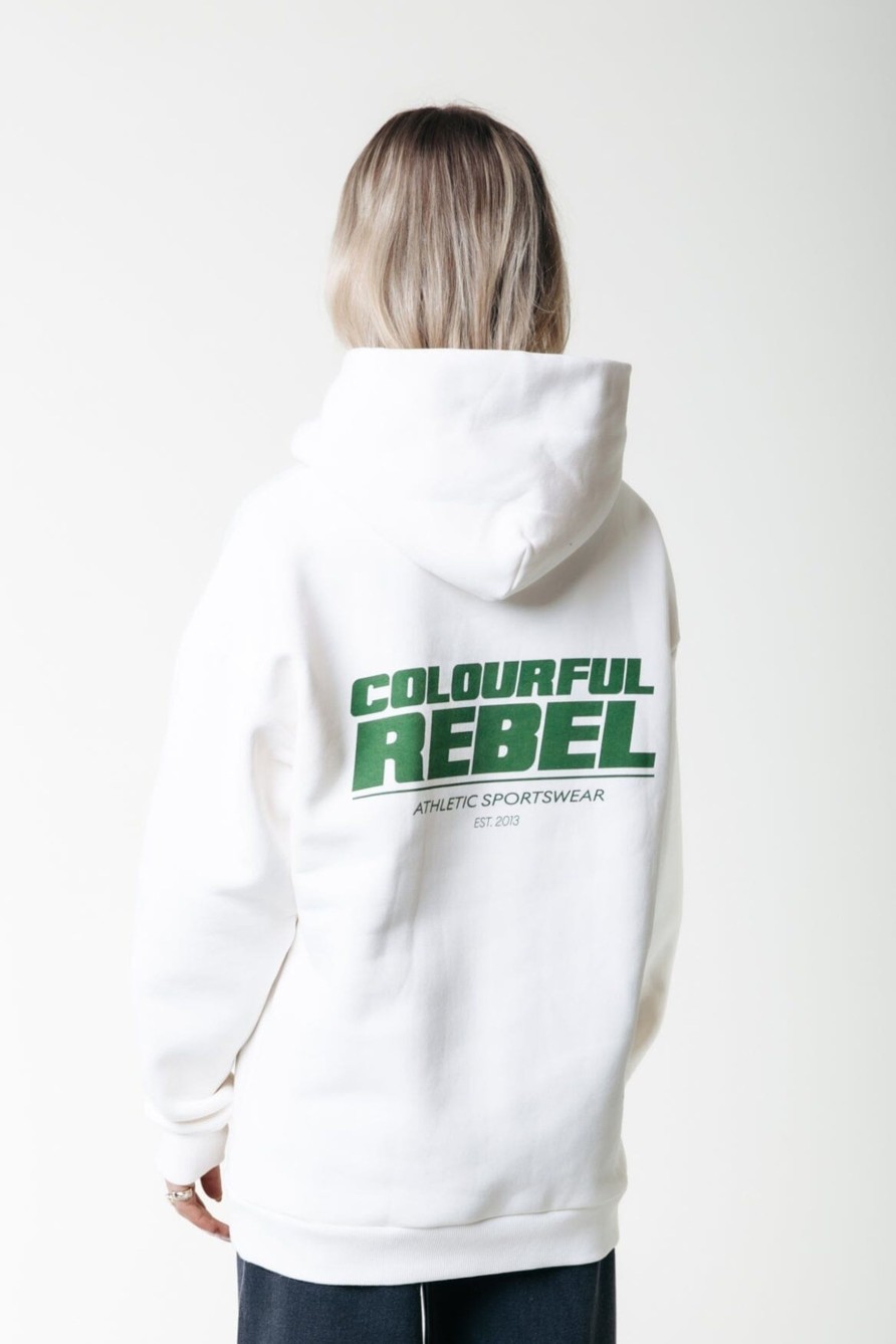 Colourful Rebel Hoodies | Cr Bold Logo Hoodie|Off White