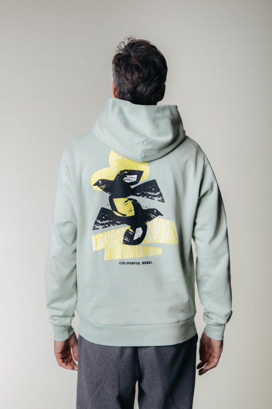 Colourful Rebel Hoodies | Birds Hoodie|Light Mint