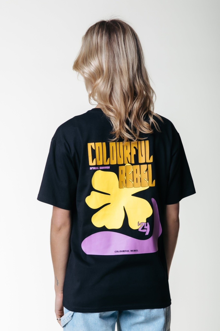 Colourful Rebel T-Shirts | Flower Tee|Black