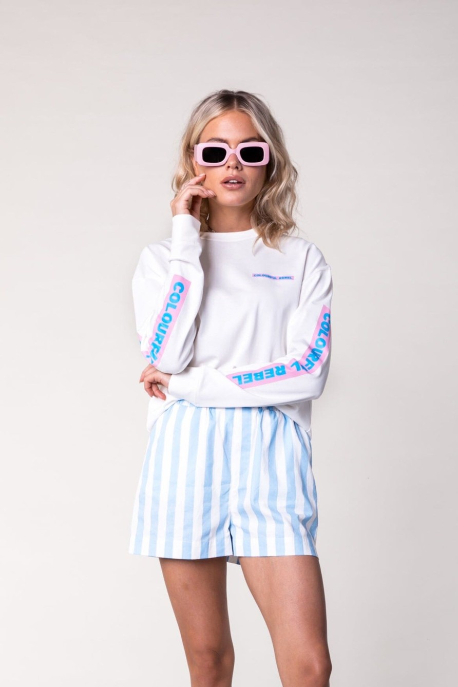 Colourful Rebel T-Shirts | Sunglasses Longsleeve Tee|Standard White