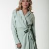 Colourful Rebel Jurken | Dorin Uni Wrap Dress|Soft Green