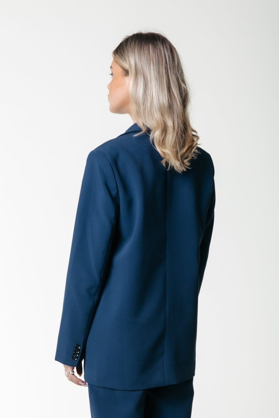 Colourful Rebel Pakken | Gemma Single Breasted Blazer|Dark Navy