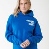 Colourful Rebel Hoodies | Wave Logo Hoodie|Medium Blue