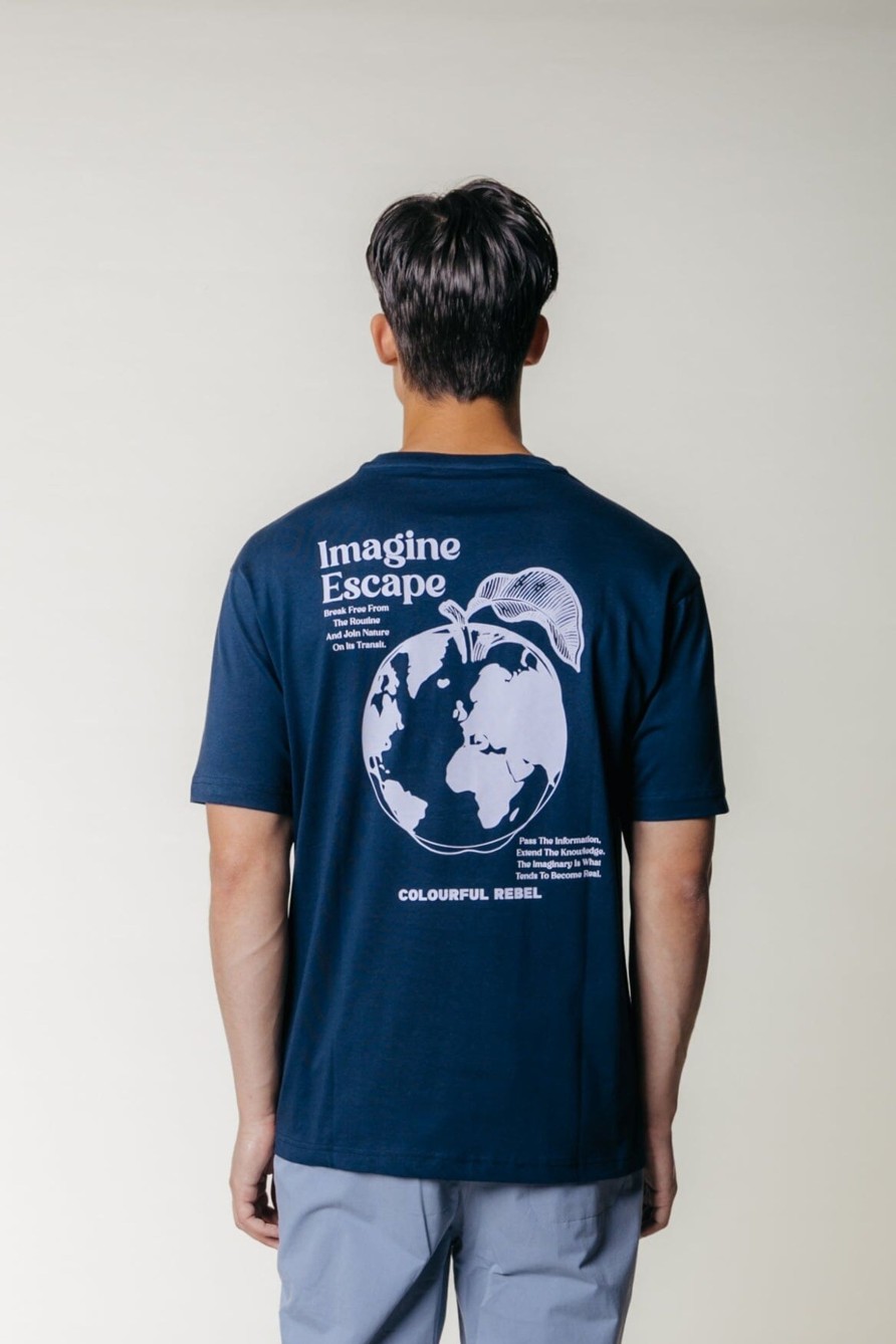 Colourful Rebel T-Shirts | Imagine Escape Tee|Navy