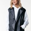 Colourful Rebel Jassen En Blazers | Ausha Vegan Leather Gilet|Black