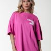 Colourful Rebel T-Shirts | Wave Logo Tee|Fuchsia