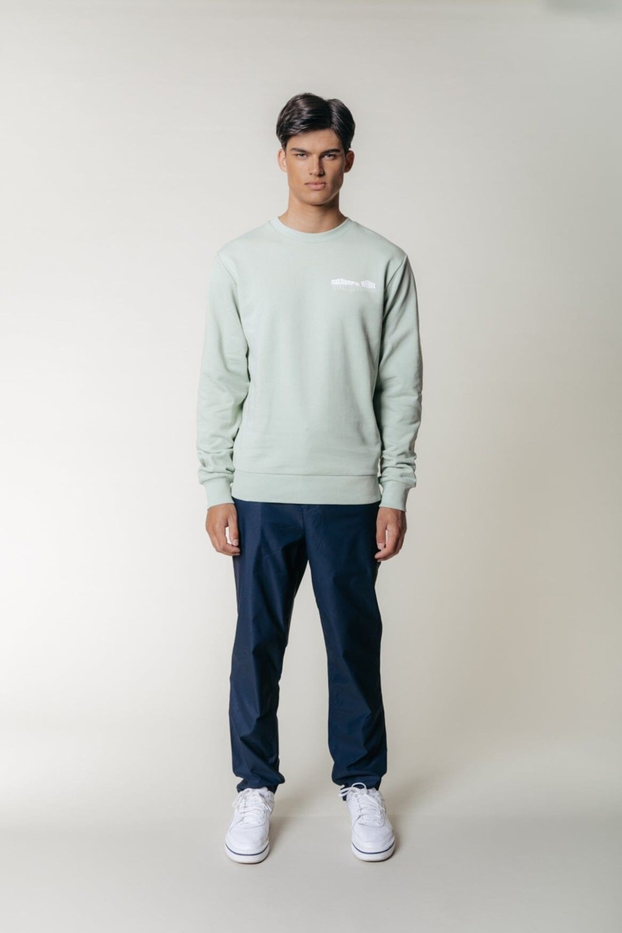 Colourful Rebel Truien | Wave Logo Sweat|Light Mint