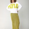 Colourful Rebel Truien | Curly Logo Sweat|Standard White