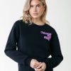 Colourful Rebel Truien | Wave Logo Sweat|Black