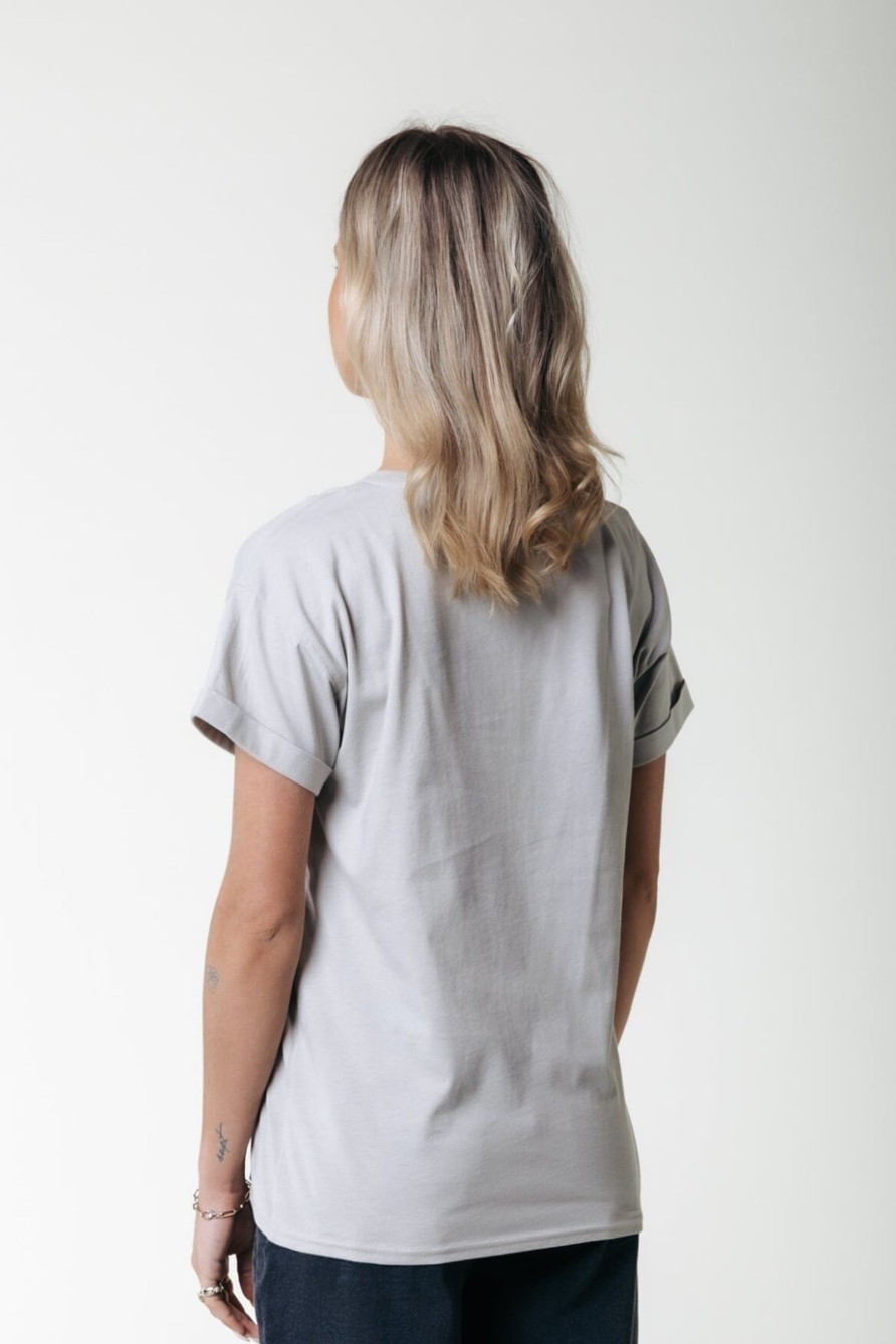 Colourful Rebel T-Shirts | Uni Logo Tee|Light Grey