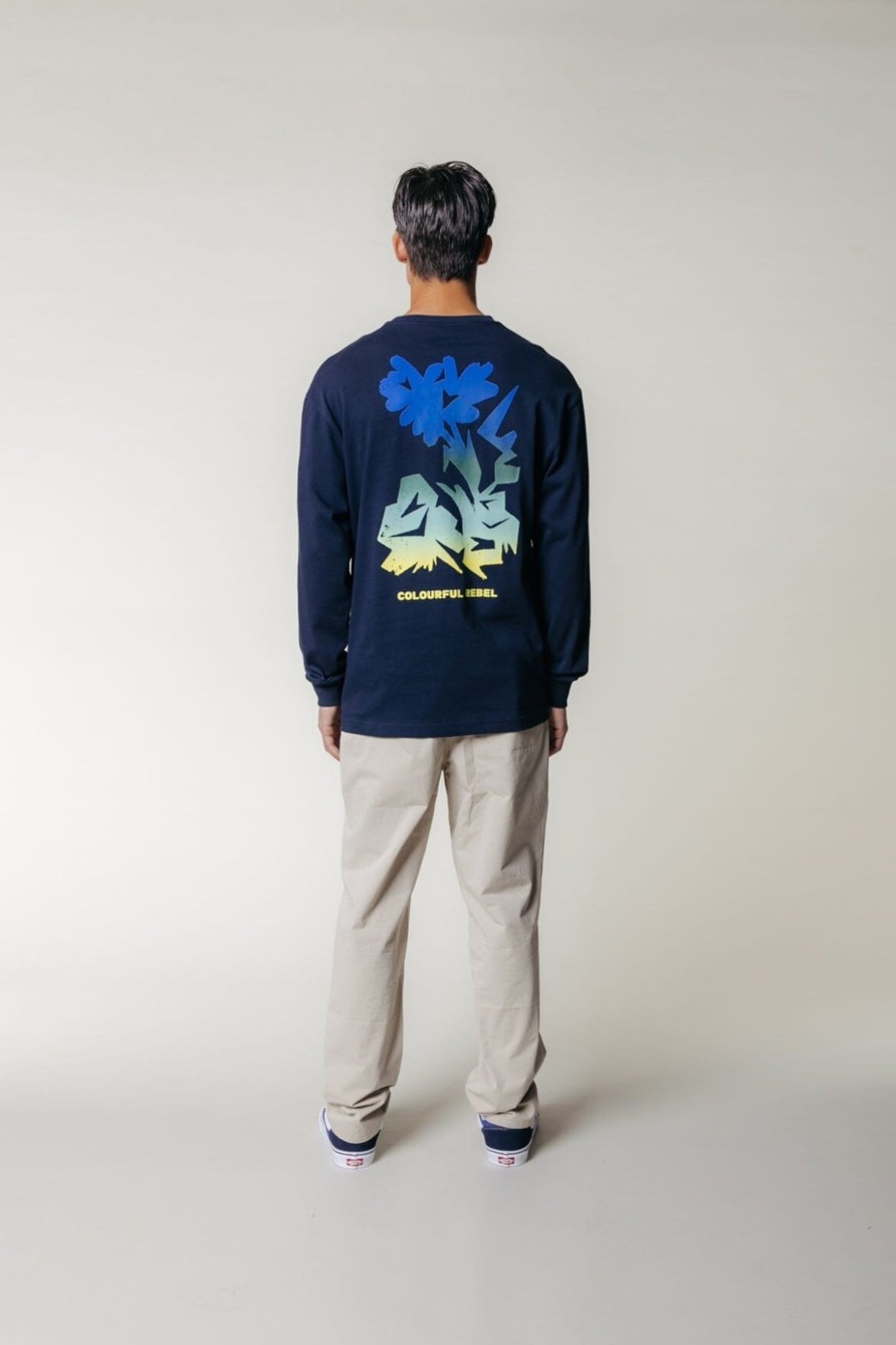 Colourful Rebel T-Shirts | Sculpture Long Sleeve Tee|Navy