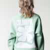 Colourful Rebel Truien | Flower Sweat|Soft Green