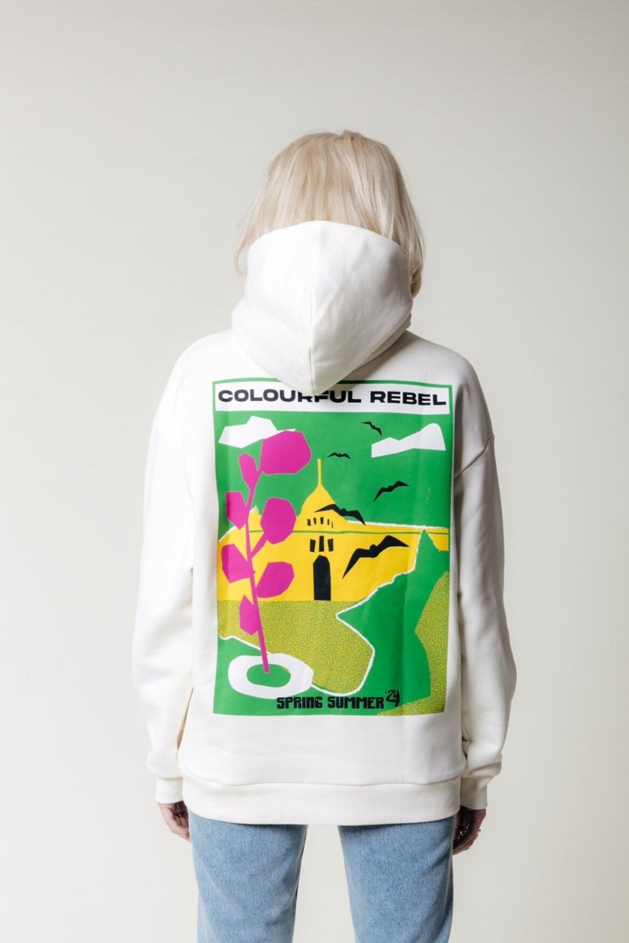 Colourful Rebel Hoodies | Motel Scenery Hoodie|Off White